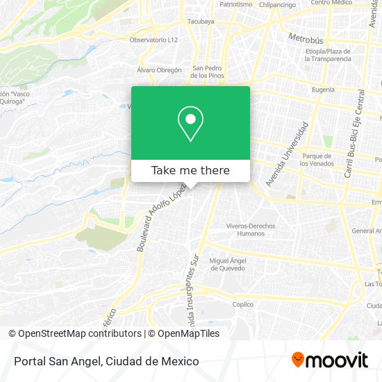 Portal San Angel map