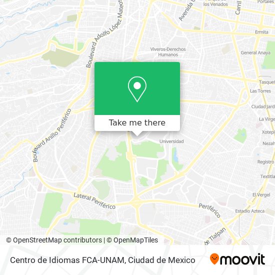 Centro de Idiomas FCA-UNAM map