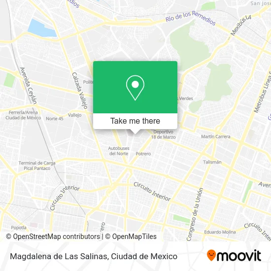 Magdalena de Las Salinas map