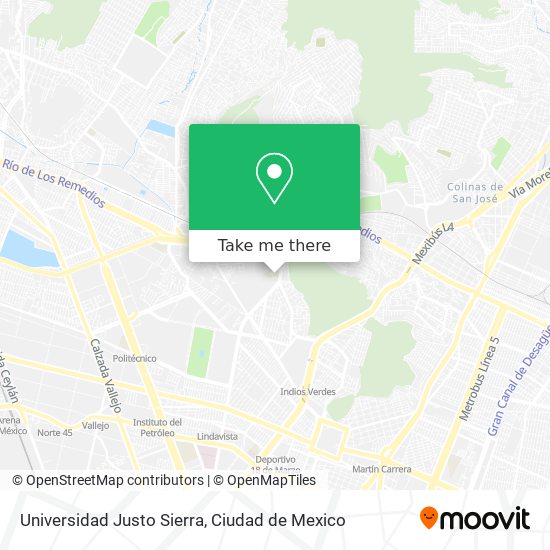 Universidad Justo Sierra map