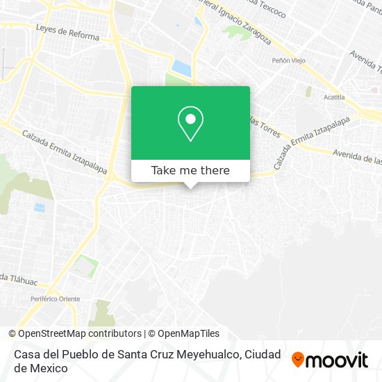 Mapa de Casa del Pueblo de Santa Cruz Meyehualco