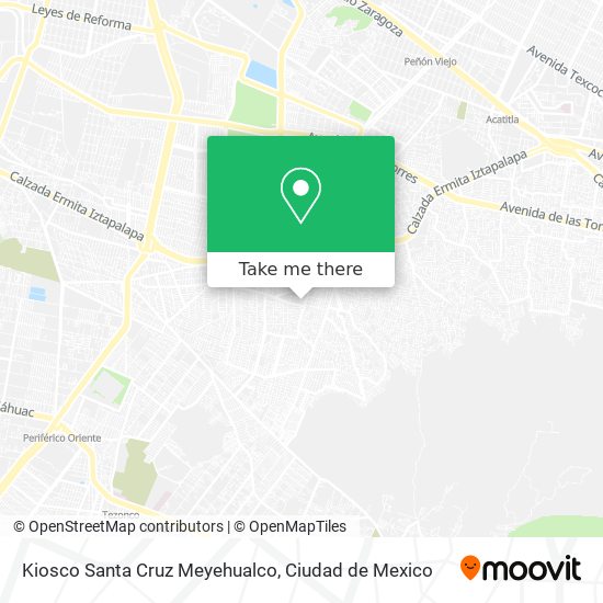 Mapa de Kiosco Santa Cruz Meyehualco