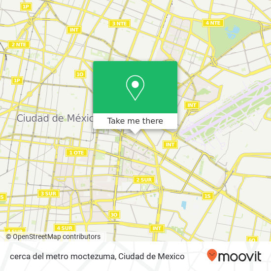 cerca del metro moctezuma map