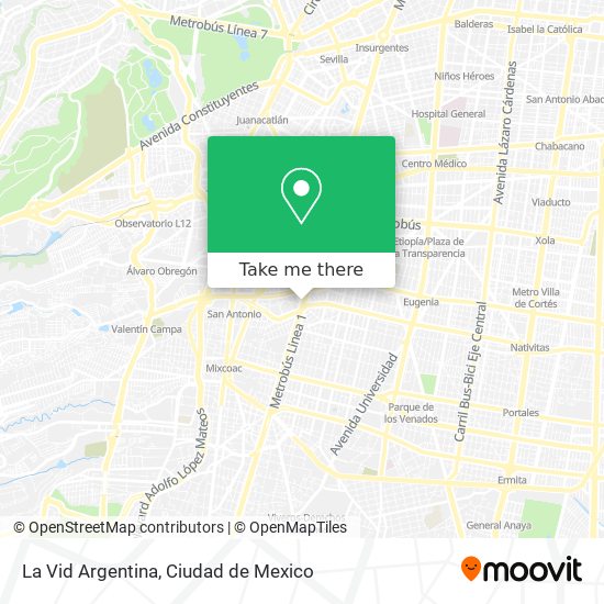 La Vid Argentina map