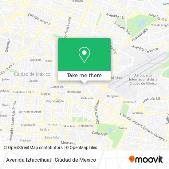 Avenida Iztaccíhuatl map