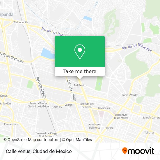 Calle venus map