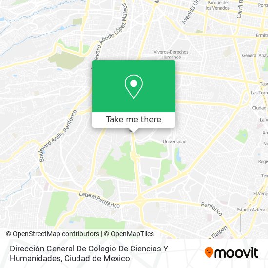 Dirección General De Colegio De Ciencias Y Humanidades map