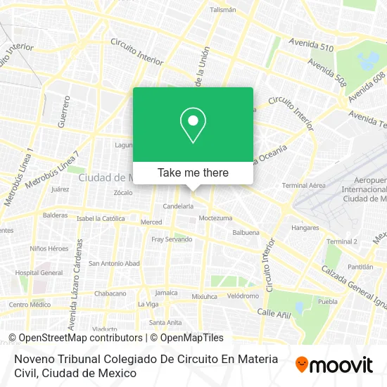 Noveno Tribunal Colegiado De Circuito En Materia Civil map