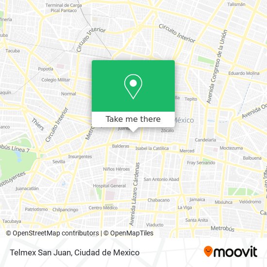 Mapa de Telmex San Juan