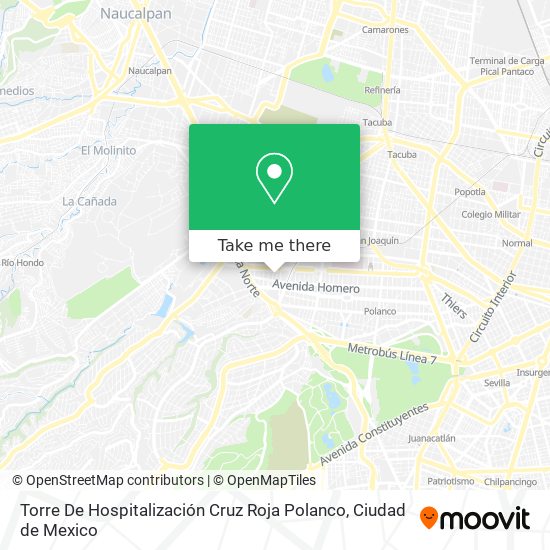 Torre De Hospitalización Cruz Roja Polanco map