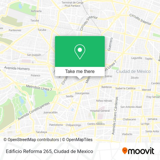 Edificio Reforma 265 map