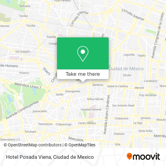 Hotel Posada Viena map