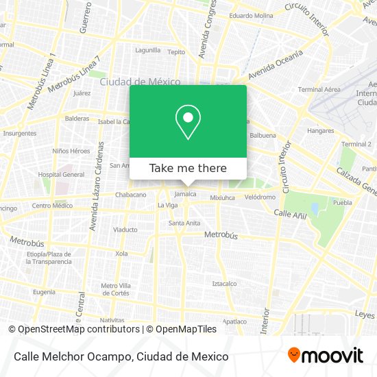 Calle Melchor Ocampo map