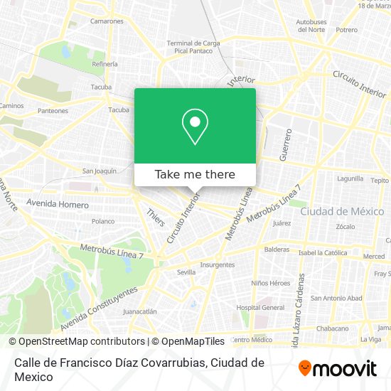 Calle de Francisco Díaz Covarrubias map