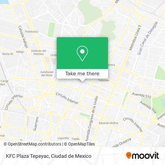 KFC Plaza Tepeyac map