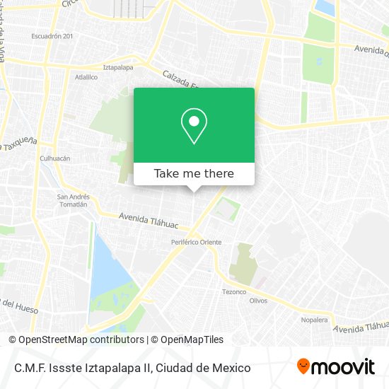 Mapa de C.M.F. Issste Iztapalapa II