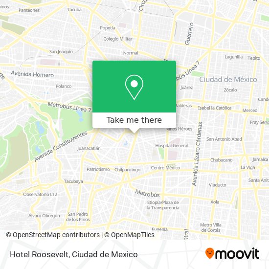 Mapa de Hotel Roosevelt