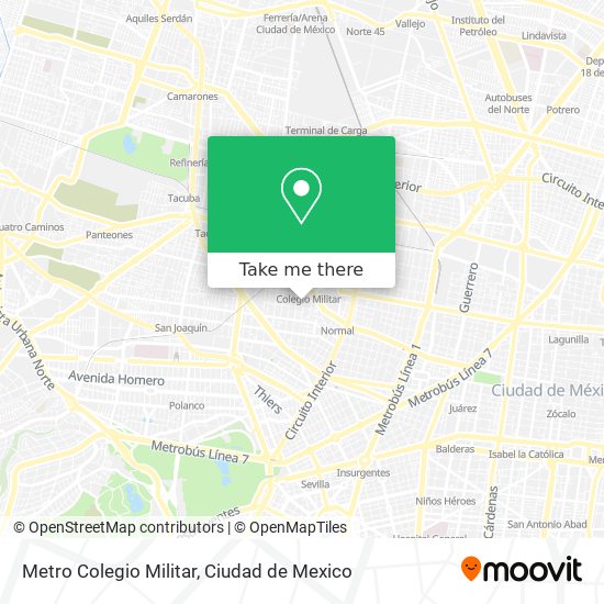 Metro Colegio Militar map