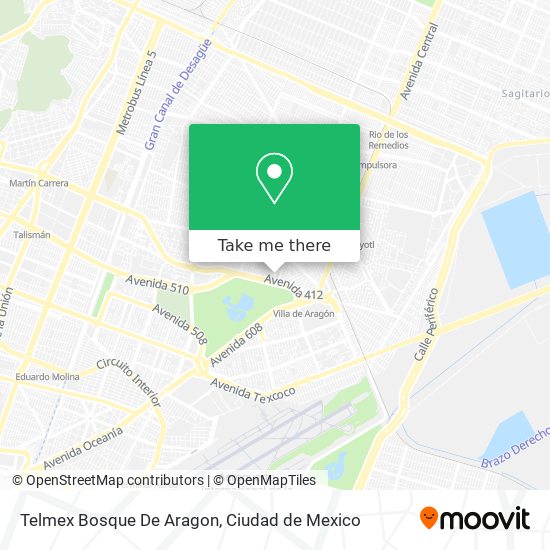 Mapa de Telmex Bosque De Aragon