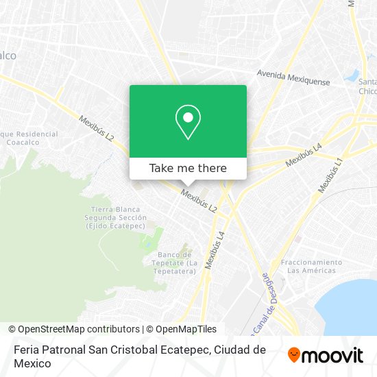 Feria Patronal San Cristobal Ecatepec map