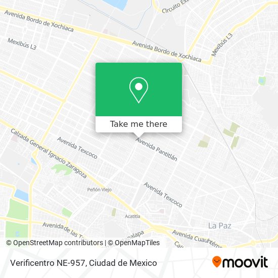 How to get to Verificentro NE-957 in Nezahualcóyotl by Bus or Metro?
