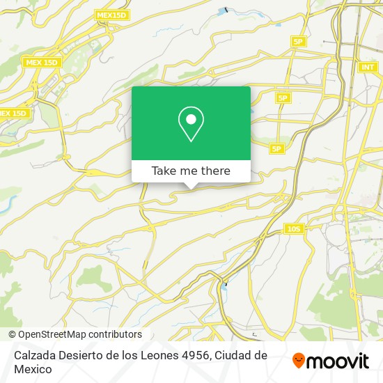 Calzada Desierto de los Leones 4956 map