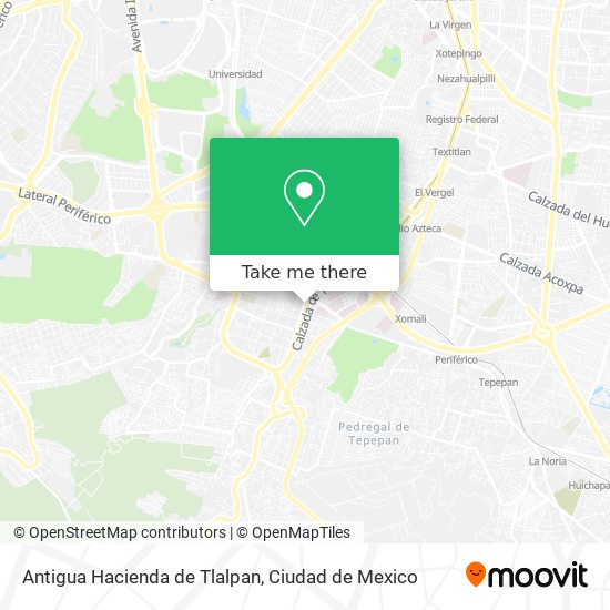 Antigua Hacienda de Tlalpan map