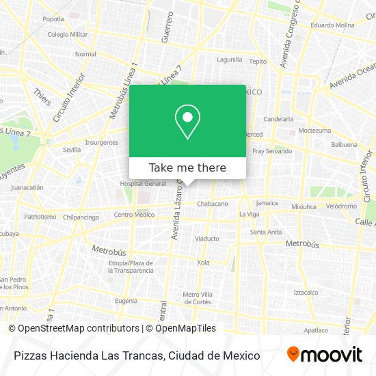 Mapa de Pizzas Hacienda Las Trancas