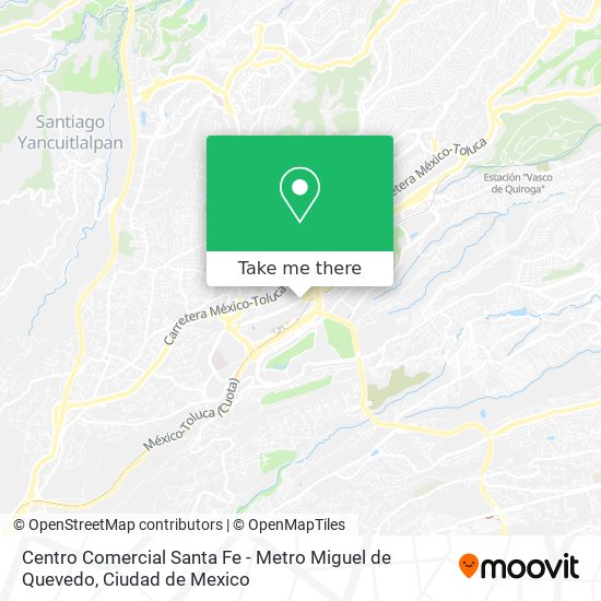 Centro Comercial Santa Fe - Metro Miguel de Quevedo map