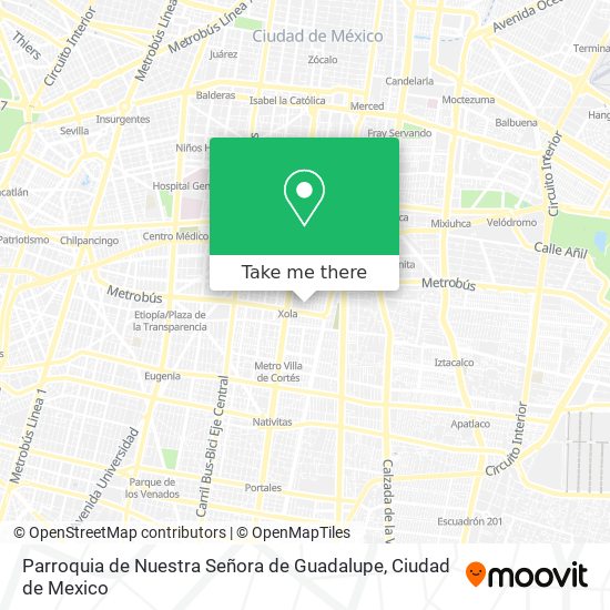 Mapa de Parroquia de Nuestra Señora  de Guadalupe