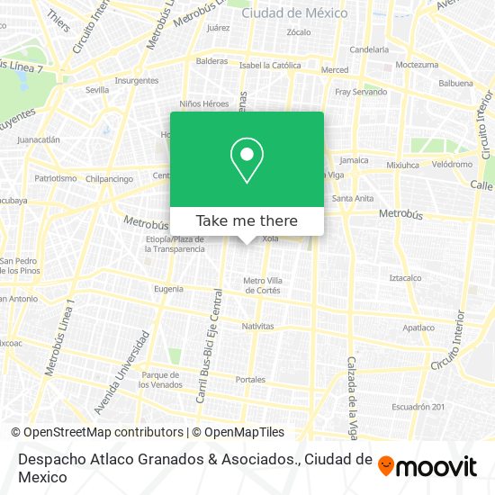 Despacho Atlaco Granados & Asociados. map