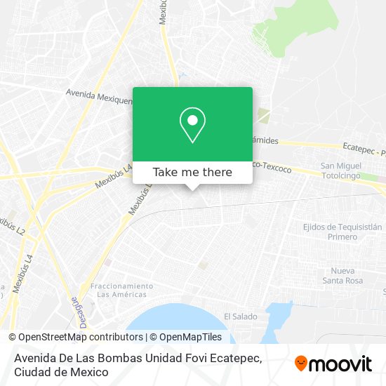 Mapa de Avenida De Las Bombas Unidad Fovi Ecatepec