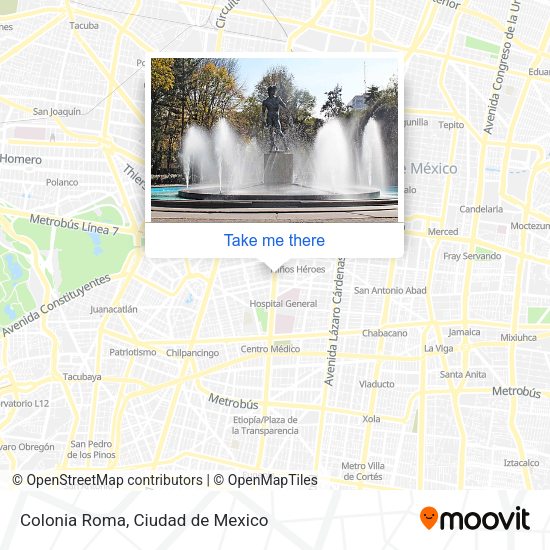 Mapa de Colonia Roma