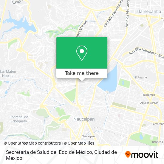 Secretaria de Salud del Edo de México map
