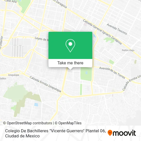 Mapa de Colegio De Bachilleres "Vicente Guerrero" Plantel 06