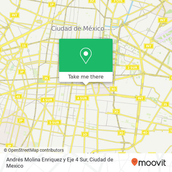 Andrés Molina Enriquez y Eje 4 Sur map