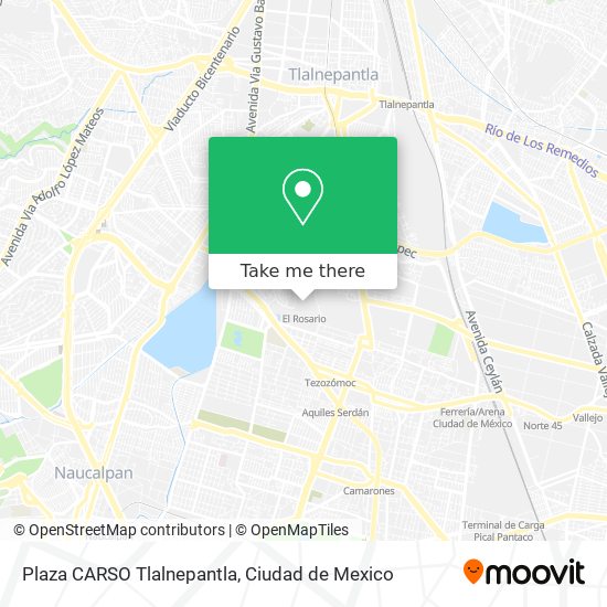 Mapa de Plaza CARSO Tlalnepantla