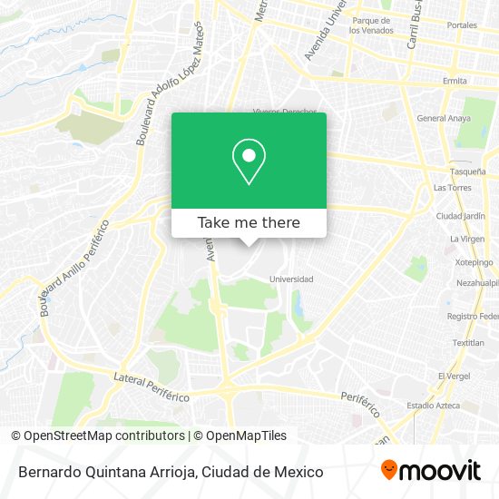 Mapa de Bernardo Quintana Arrioja