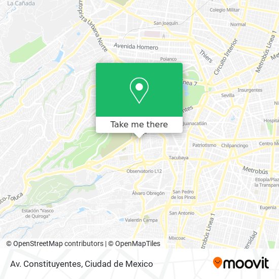 Av. Constituyentes map