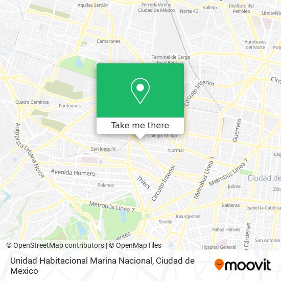 Unidad Habitacional Marina Nacional map