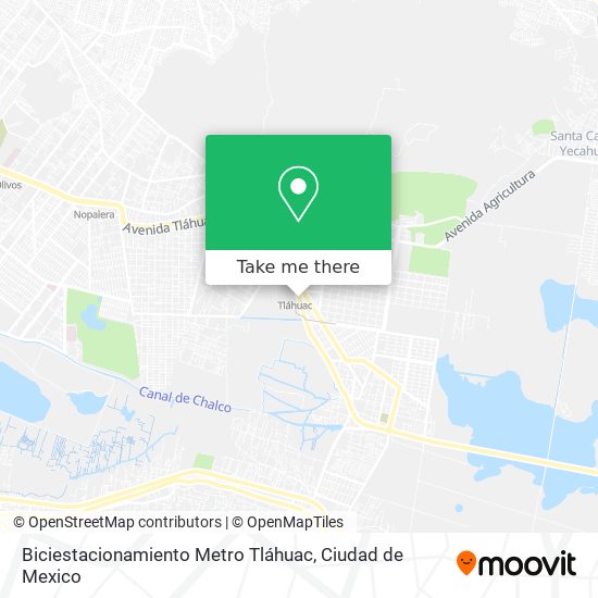Biciestacionamiento Metro Tláhuac map