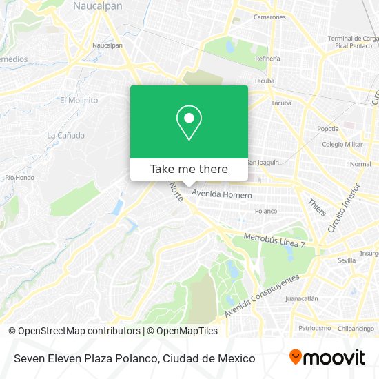 Mapa de Seven Eleven Plaza Polanco