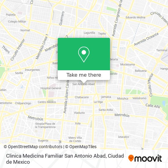 Clinica Medicina Familiar San Antonio Abad map