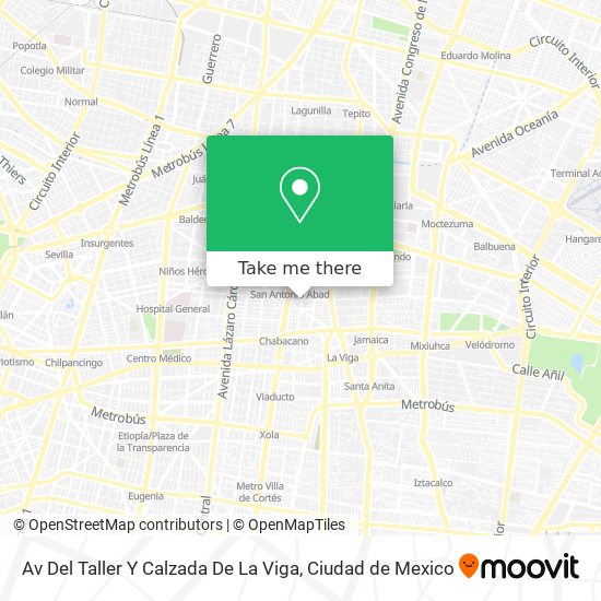 Av Del Taller Y Calzada De La Viga map