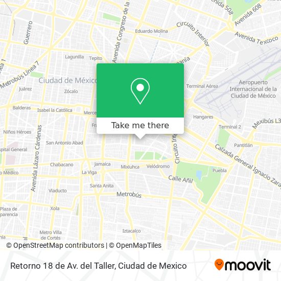 Retorno 18 de Av. del Taller map