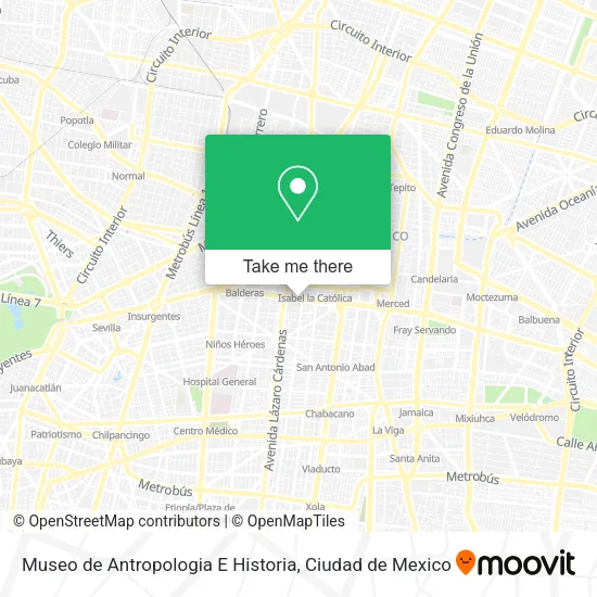 Museo de Antropologia E Historia map