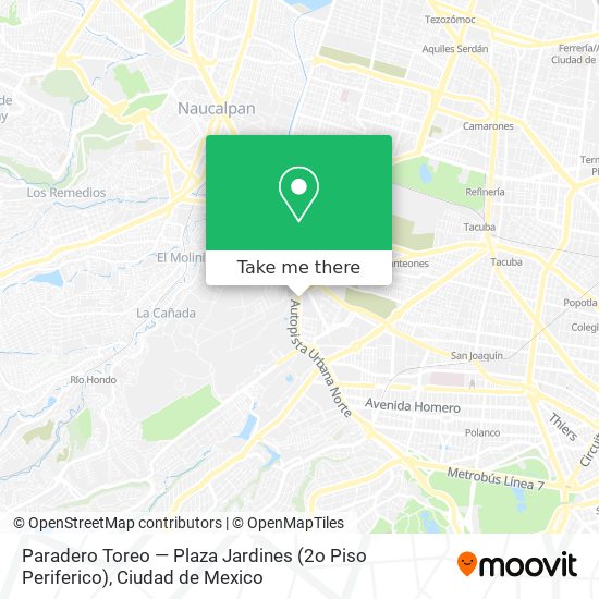 Paradero Toreo — Plaza Jardines (2o Piso Periferico) map