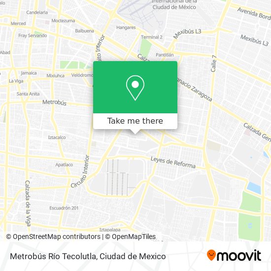 Mapa de Metrobús Río Tecolutla