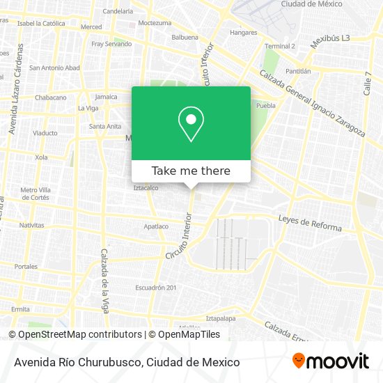 Avenida Río Churubusco map