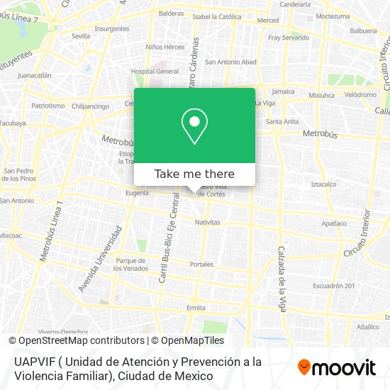 UAPVIF ( Unidad de Atención y Prevención a la Violencia Familiar) map